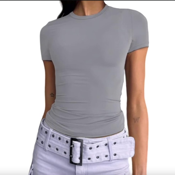 Light Grey Slim Fit Tee - Picture 1 of 3